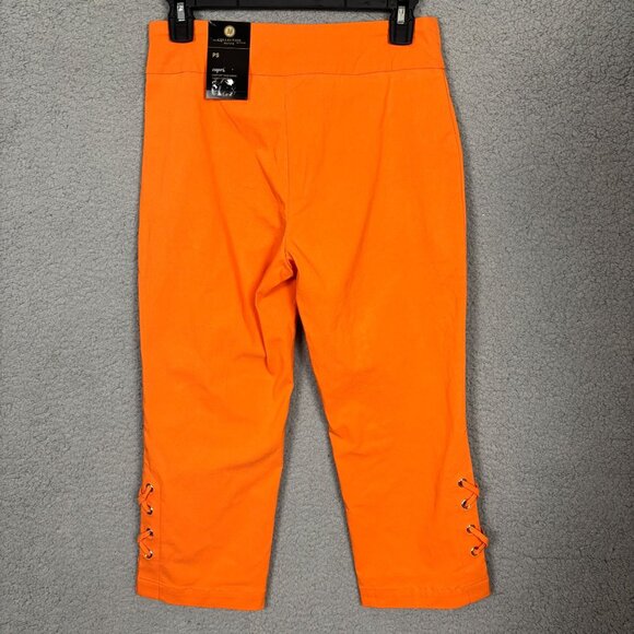 Jm Collection Petite Small Bright Orange Capri Pants Tummy Control Stretch NWT's - Picture 3 of 8